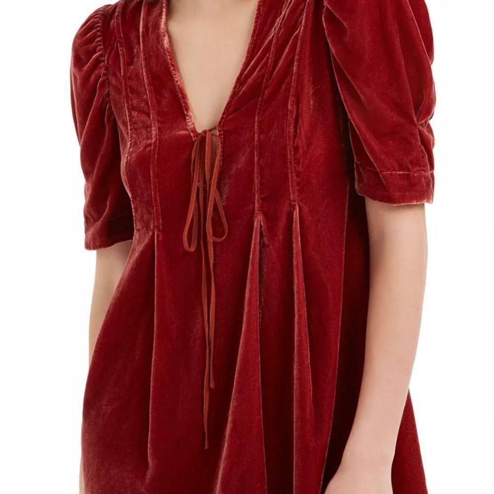 ✨ Free People Ivy Velvety Babydoll Tunic | Dark Berry | XS ✨ - Picture 5 of 13